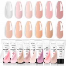 Makartt Poly Nail Acryl Gel Clear 50ML Gel Builder for Natural-Looking Crystal Jelly Gel- Nail Strengthener 3D Molding Gel