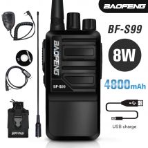 Baofeng BF-S99 Walkie Talkie 8W 4800mAh batteria Li-on potente a lungo raggio portatile