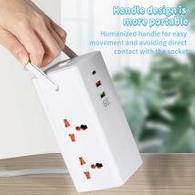 Torre multipla Mulit Plug da 2500 W con 4 prese CA Caricatore rapido USB C per tablet telefonici, presa scheda di alimentazione Cavo di prolunga da 2 m