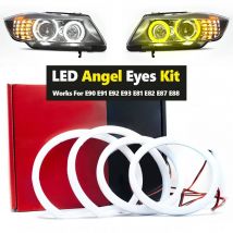 2 x(131MM 106MM) doppio colore LED Halo Rings Cotton Light per BMW E90 E87 E91 X3 E83 E82 E81 E88 LED SMD Angel Eyes lampade