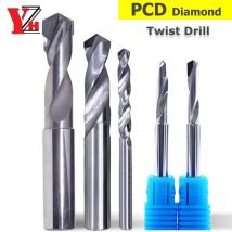 YZH PCD Diamant-Spiralbohrer, polykristallin, für Kohlefaser, Fiberglas, Nylon, Aluminium, Kupfer, Hartholz, Bakelit-Bits, 0,8 mm–11 mm