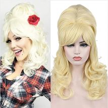 HAIRJOY Beehive Perücke für Damen, lockig, lang, hitzebeständig, Kunsthaar, Cosplay-Perücken