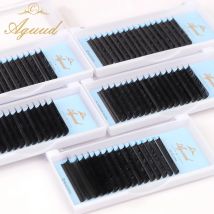 AGUUD Faux Mink Einzelwimpern liefert 0,03 mm mattschwarze Wimpernschale, weiches russisches Volumen, klassische Kaschmir-Wimpernverlängerungen