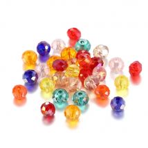 4 6 8 mm tschechische Rondelle-Kristallperlen, AB-Farbe, facettierte Glasperlen, lose Distanzperlen für Schmuckherstellung, DIY-Armband, Halskette
