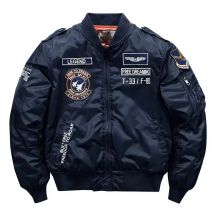 Neue Winter männer Verdicken Warme Flug Jacken Air Force Hinzufügen Baumwolle Stickerei Parkas Mantel Casual Bomber Outwear Männlich