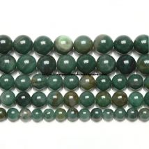 Natürliche afrikanische grüne Jade, runde lose Perlen, 4, 6, 8, 10, 12 mm, Auswahlgröße für die Schmuckherstellung