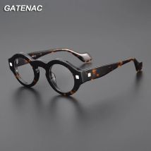 Vintage Acetat Brille Rahmen Männer Runde Rezept Myopie optische Brille Rahmen Frauen Retro Luxus Designer Brille