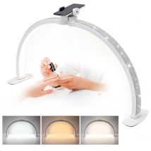 DianaBeauty Halbmondlicht, 35 W, Nagelschreibtischlampe, U-förmig, 364 LEDs, Fülllicht mit Telefonhalter, faltbare Tischlampe für Nagelkunst