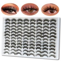 48 Paar natürliche lange 3D-Wimpern aus falschen Nerz, 6 Mix-Stile, künstliche Wimpern, Make-up, Nerzwimpern, Verlängerungswimpern
