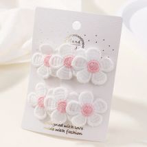 2 Teile/los Gestickte Blume Haar Clips für Mädchen Kinder Snap BB Haarnadeln Barrettes Süße Headwear Haar Zubehör