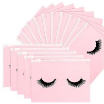 50PCS Wimpern Nachsorge Taschen Zipper Wasserdichte Wimpern Tasche Kulturbeutel Make-Up Tasche Kosmetische Reise Schönheit Liefert Geschenk Verpackung