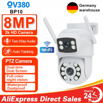 8MP 4K Outdoor Überwachungskamera Dual Objektiv Dual Screen AI Auto Tracking IP Video Wifi PTZ Kamera CCTV Zwei-wege Audio