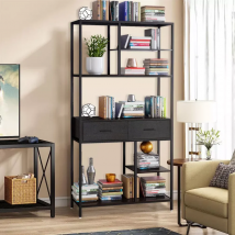 Armadietto portaoggetti alto libreria libreria indipendente con cassetti per soggiorno ufficio