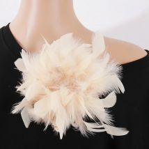 16 cm Damen Fascinator Feder Blumen Pin Broschen Corsage Braut Haarband Derby Hut Cocktail Party Hochzeit