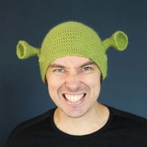 Cappelli invernali per donna uomo passamontagna Monster Shrek cappello di lana creativo divertente cappello lavorato a maglia berretto invernale a mano pura cappello da uomo