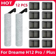 For Dreame H12 Pro / Plus Spare Parts Wet Dry Vacuum Cleaner Soft Roller Brush Hepa Filter Replacement Accessories