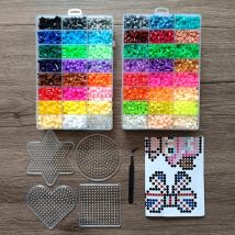 Kit di perline fusibili 24/48 colori 5MM Pixel 3D Puzzle Perline di ferro Artigianato fatto a mano Decor Fai fai da te Puzzle Perline di fusione di alta qualità