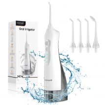 Irrigatore orale D52 Portatile Dentale Acqua Flosser USB Ricaricabile Getto D'acqua Filo Interdentale Pick 4 Jet Tip 300ml 3 Modalità Denti Puliti
