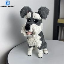 Knew Built Schnauzer Dog Model Micro Mini Building Blocks Toy Perfect Toy for Pet Enthusiasts Lovely Display Piece Dachshund Pet