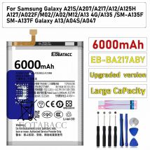 EOTABACC 100% Neue Original Batterie EB-BA217ABY 6000 mAh Für Samsung A21S/A207/A217/A12/A125H/A127/A022F/M02/M12 Batterie + Werkzeuge