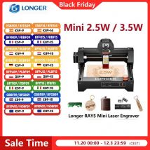 LONGER RAY5 Mini 2.5W / 3.5W Laserowa Grawerka Laserowa z Precyzyjnym Punktowaniem Laserowym 0.04mm, Ekran Dotykowy, Maszyna do Grawerowania i Cięcia z Obszarem Pracy 130*140mm, WIFI