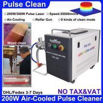 Macchina per la pulizia laser pulsata da 200 W/300 W per la rimozione della ruggine/olio/vernice per la pulizia del legno, nessun danno dei materiali