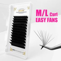 Abonnie M Curl Easy Fans Volume Lashes Extensions Auto Fans Eyelashes Extensions Fox Eye Lash Blooming Volume Cilios