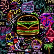 10/30/50 stücke Coole Neon Cartoon Graffiti Aufkleber Ästhetische Wasserdichte Graffiti Telefon Laptop Notebook Coole Aufkleber Aufkleber Spielzeug