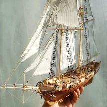 Kit di costruzione di modelli di barche a vela antiche assemblate in legno Barca a vela fai da te Hobby Giocattoli a vela per bambini Decorazione diorama da tavolo