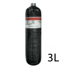 TUXING Cilindro in fibra di carbonio da 3 litri HPA 300Bar 4500Psi Serbatoio per immersioni subacquee ad alta pressione per immersioni antincendio Nero M18 * 1.5