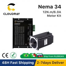 Cloudray Nema 34 Open Loop Schrittmotor-Treiber-Kit 12 Nm 6,0 A DM860S 2,4 A-7,2 A für 3D-Drucker CNC-Gravierfräsmaschine