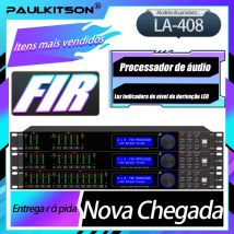 Paulkitson LA-408 Digitaler professioneller Audioprozessor, vier Eingänge, acht Ausgänge, 64-Bit-DSP mit Tannenlautsprecher, Bühnenaufführungssystem