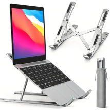 Supporto per laptop in lega di alluminio Supporto antiscivolo Supporto da tavolo per laptop portatile regolabile per supporto per tablet per computer notebook