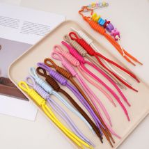1pcs/lot Colorful Braided Lanyard Keychain Handmade Knot Nylon Rope Cord Thread For DIY Key Chain Pendant Bag Accessories ﻿