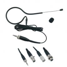 MX153 Nero Appeso Auricolare Microfono Per Shure Sennheiser AKG Samson 4Pin 3Pin XLR 3.5mm Jack MiPro BeltPack Sys