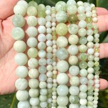 4/6/8/10/12mm Natürliche Grüne Traube Jade Chalcedon Matte Glatte Runde Spacer lose Stein Perlen Für Schmuck Machen DIY Armband