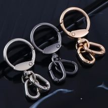 2 Stück Schlüsselanhänger-Haken mit Schlüsselanhänger, Schlüsselanhänger-Clip-Haken mit Federring für Schlüsselband, Schmuckherstellung, DIY-Handwerk