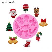 Christmas Series Bells Christmas Tree Snowman Snowhouse Chocolate Cake Silicone Mould DIY Resin Jewellery Accessories Drop Mold