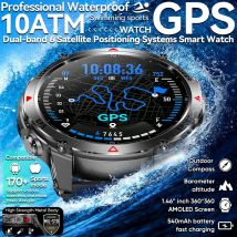 Smartwatch T-Rex 3 Pro o stopniu militarnym z AGPS, wodoszczelny do 10 ATM, dwupasmowy GNSS, kompas, wysokościomierz, ekran AMOLED, smartwatch sportowy do pływania dla mężczyzn