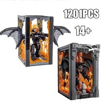 NEW FIT 10367 Balrogs Book Nook Model Building Blocks Creative Bricks Home Decoration Toys For Kids Christmas Birthday Gifts