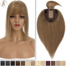 TESS Frauen Topper 10x12cm Haar Clips Haar Topper Natürliche Haar Perücken 100% Menschliches Haar