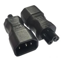 1 Uds. Convertidor adaptador de corriente Industrial negro IEC 320 C14 a C5 hembra a C14 macho conector de toma de corriente CA