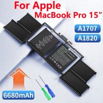 Batteria del computer portatile A1820 per Apple MacBook Pro 15 "A1707 2016 2017 MLH32CH/A MLH42LL/A MPTR2LL/A MLW82CH/A MPTT2LL/A batterie da 11,4 V