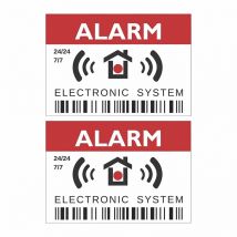 3"*2" 2PCs Intruder Alarm Warning Security Stickers, Vinyl Decals