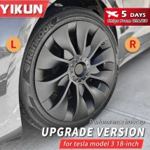 4PCS Coprimozzo Auto per Tesla Modello 3 18 Pollici Copriruota di Ricambio Automobile Coprimozzo Ruota Cerchione Completo Accessori di Copertura 2018-2023