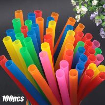 100 sztuk 210x11mm słomki duże słomki do koktajli mlecznych słomki do koktajli smoothie napój gruba słomka do Boba herbata Milkshake akcesoria barowe