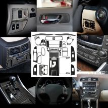 Für LEXUS IS 250 300 350 2006-2012 Auto Innen Instrument Panel Vent Lenkrad Dekorative Carbon Faser Aufkleber Zubehör