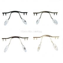10 stücke brillen brücke brille nase pad arm metall randlose optische rahmen brücke nase pad halter brillen zubehör