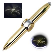 Wielofunkcyjny palec dekompresyjny obróć świecące długopisy z żyroskopem zabawki Fidgets Spinner LED Light długopis metalowy długopis z żyroskopem prezent