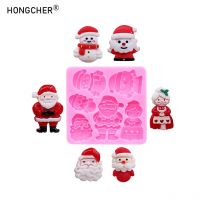 Weihnachten Serie Glocken Weihnachtsbaum Schneemann Schnee Haus Fondant Kuchen Silikonform DIY Harz Schmuck Zubehör Tropfform